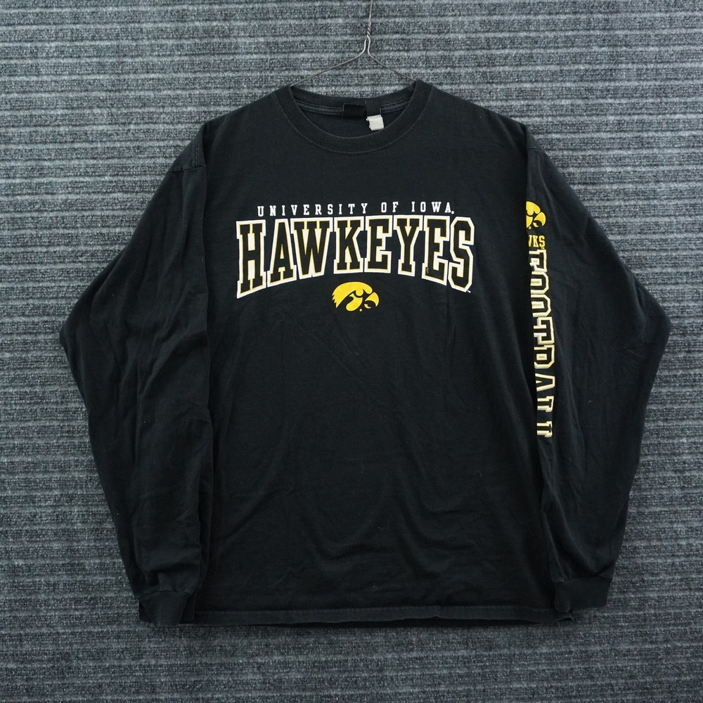 Gear For Sports Iowa Hawkeyes T-Shirt Mens XL Black Long Sleeve Football Graphic